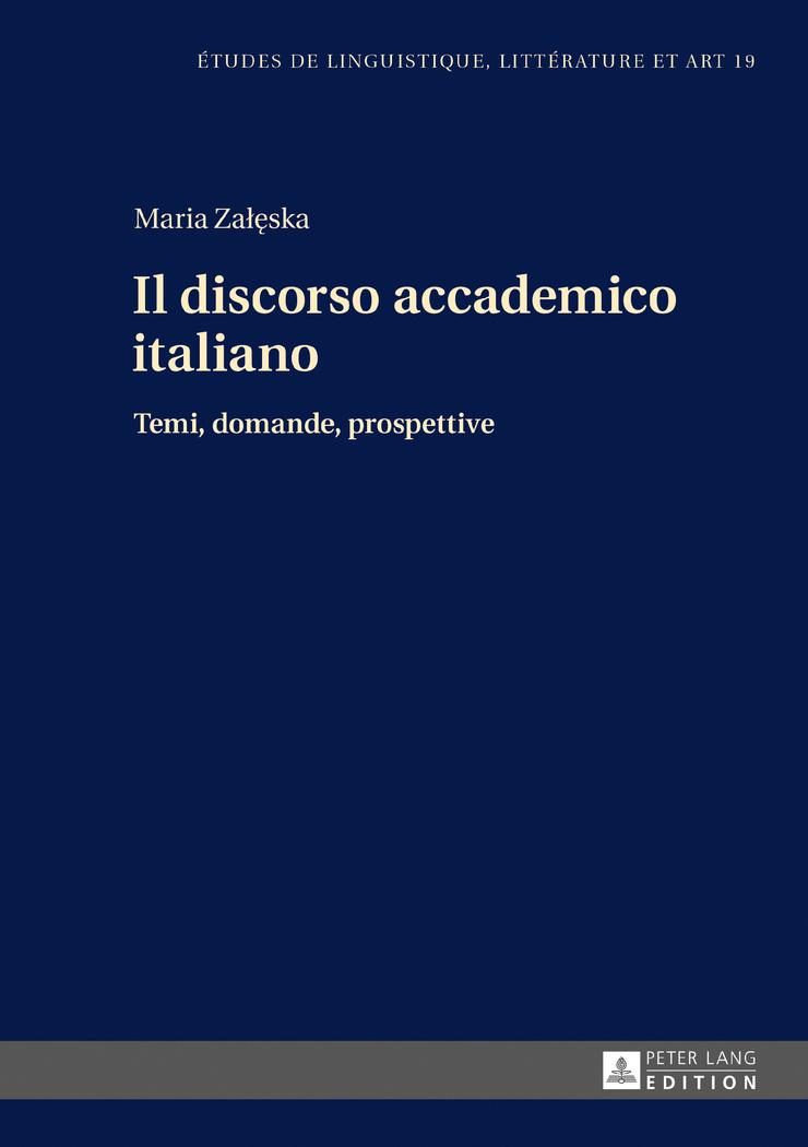 Vorderes Coverbild Il discorso accademico italiano