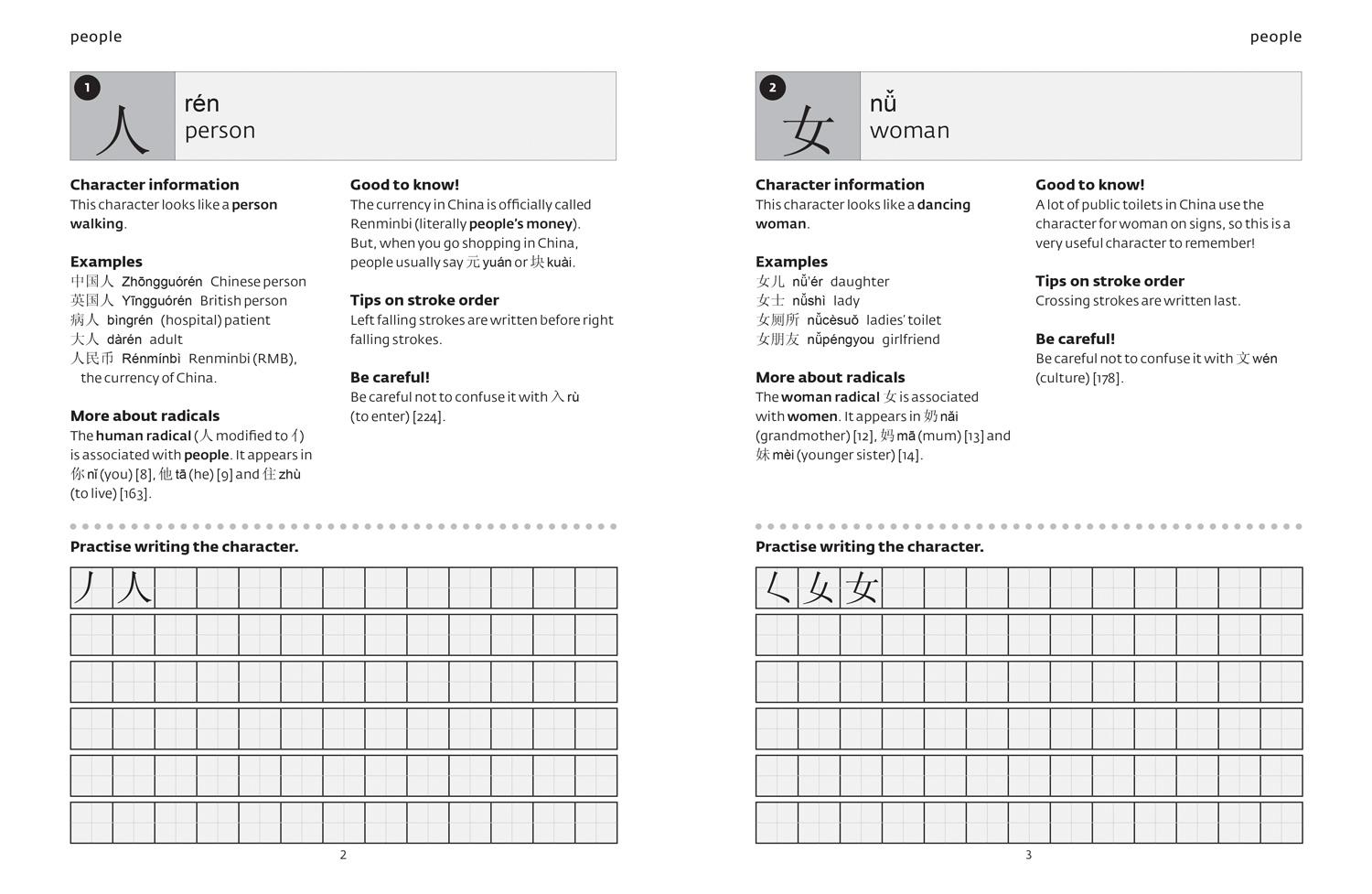 Beispielinhalt (Bild) Easy Learning Mandarin Chinese Characters
