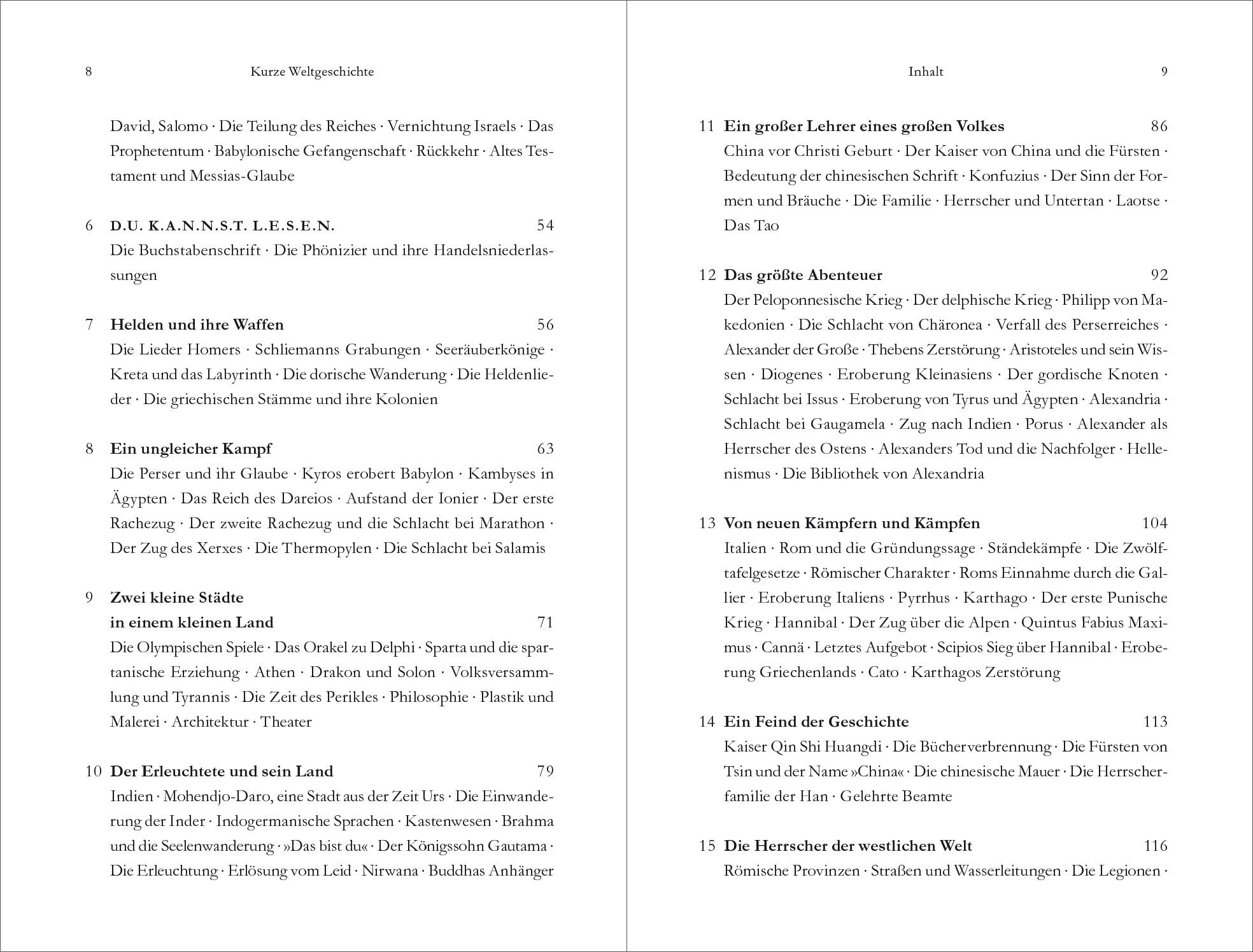 Beispielinhalt (Bild) Eine kurze Weltgeschichte für junge Leser