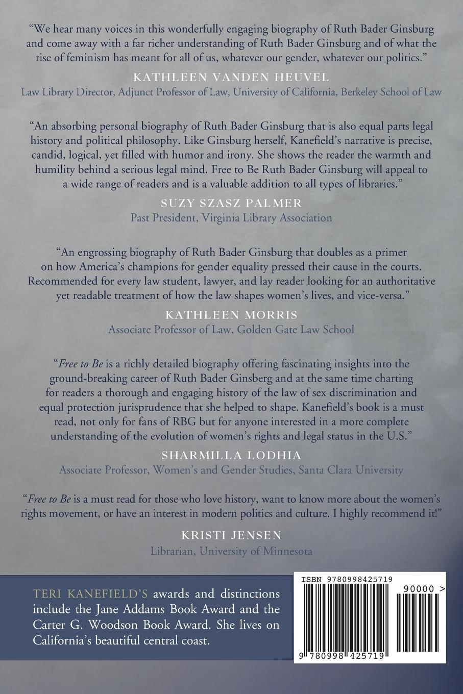 Rückseitencover Free To Be Ruth Bader Ginsburg