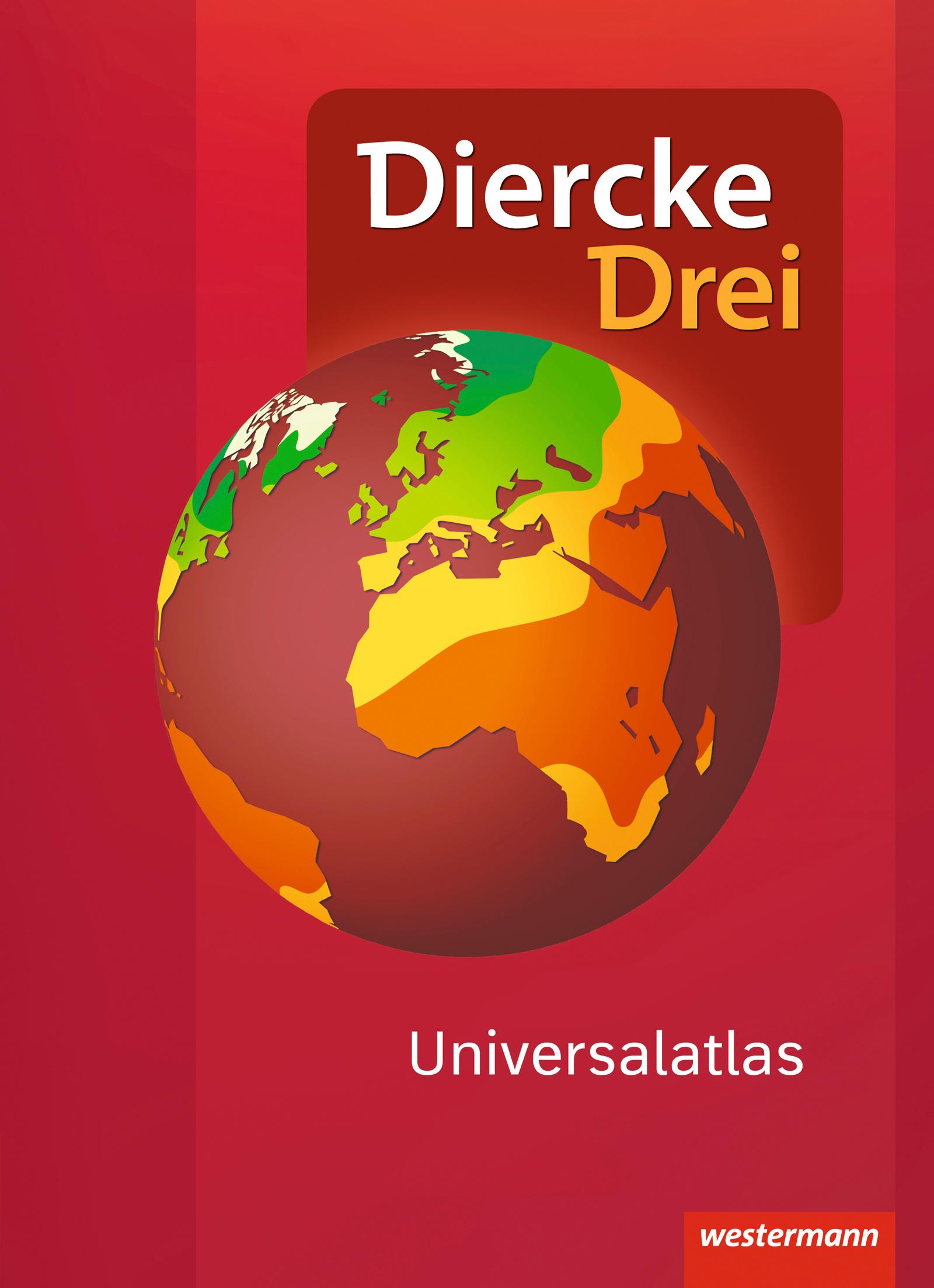 Vorderes Coverbild Diercke Drei Universalatlas - Aktuelle Ausgabe