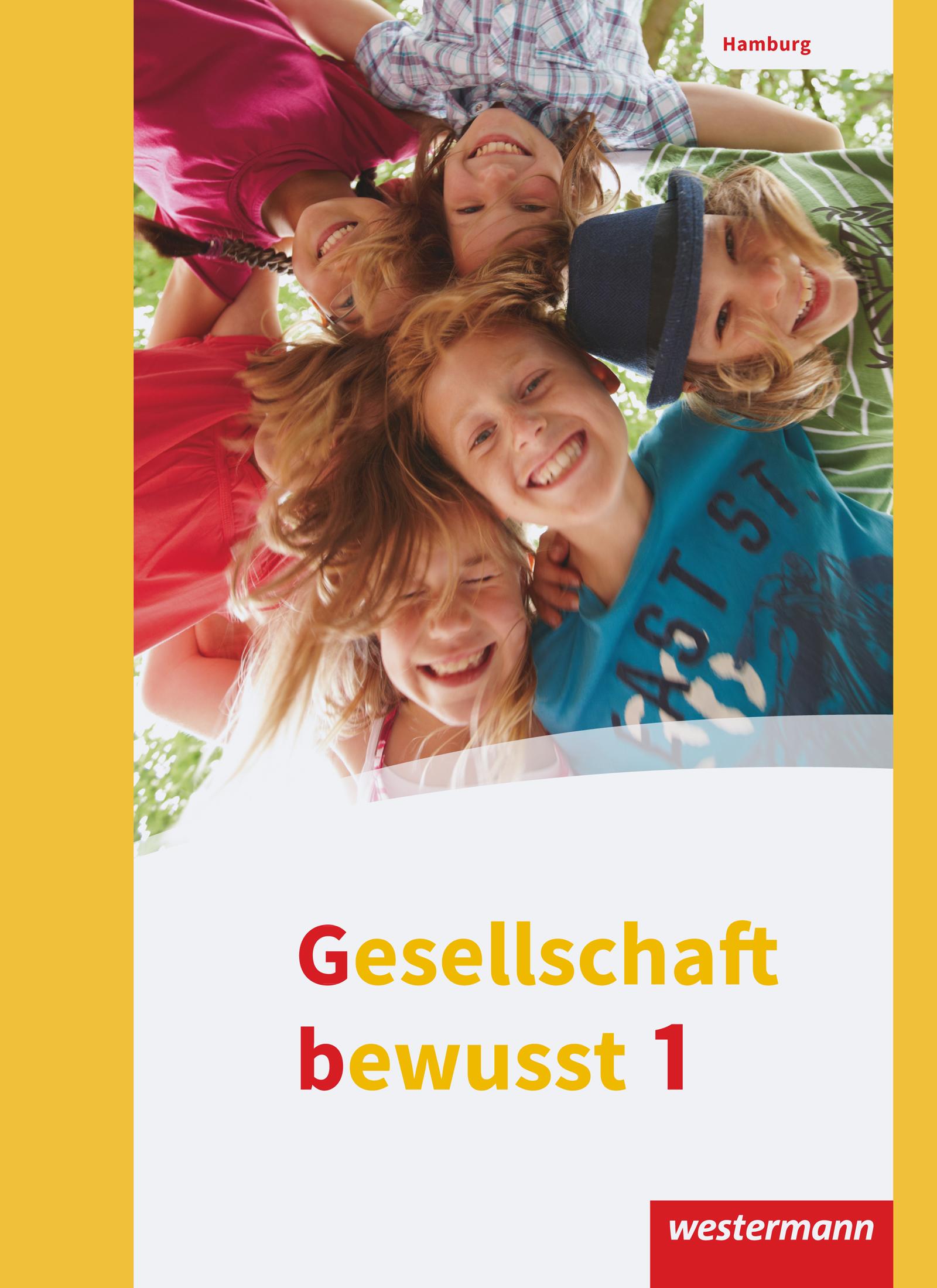 Vorderes Coverbild Gesellschaft bewusst 1. Schulbuch. Stadtteilschulen in Hamburg