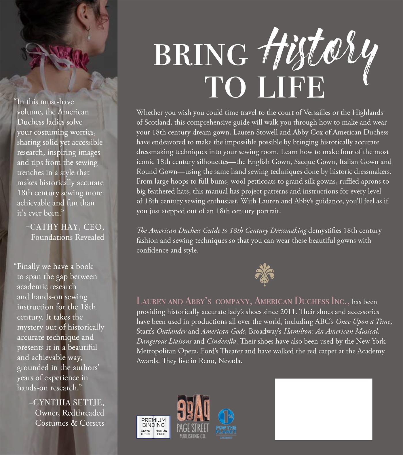 Rückseitencover The American Duchess Guide to 18th Century Dressmaking