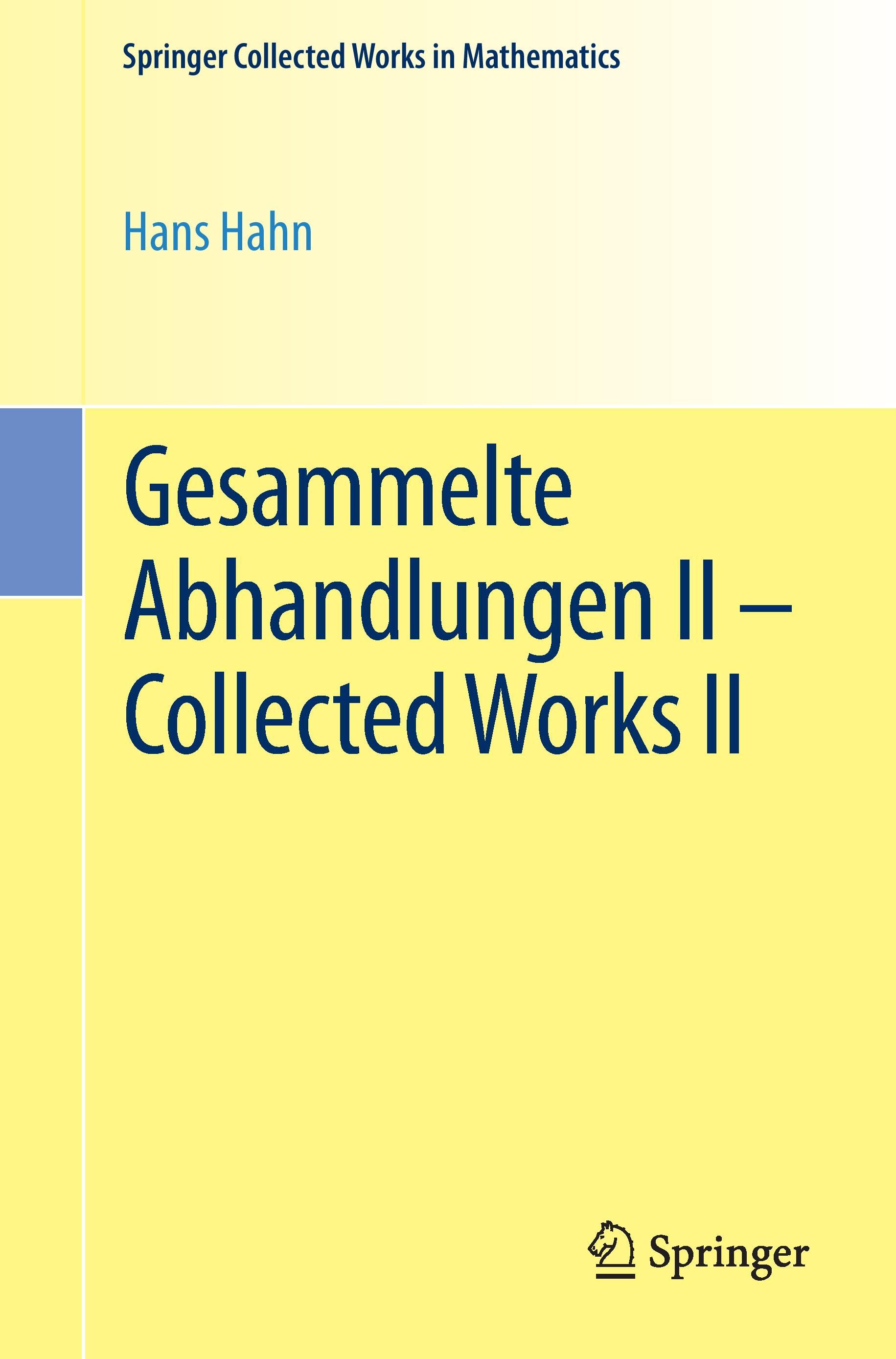 Vorderes Coverbild Gesammelte Abhandlungen II - Collected Works II