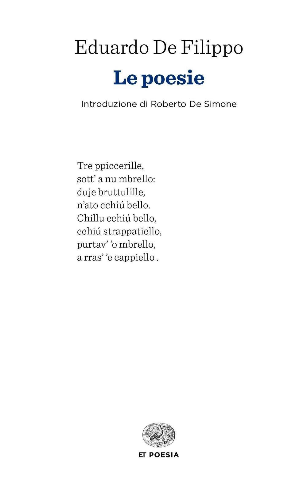 Vorderes Coverbild Le poesie