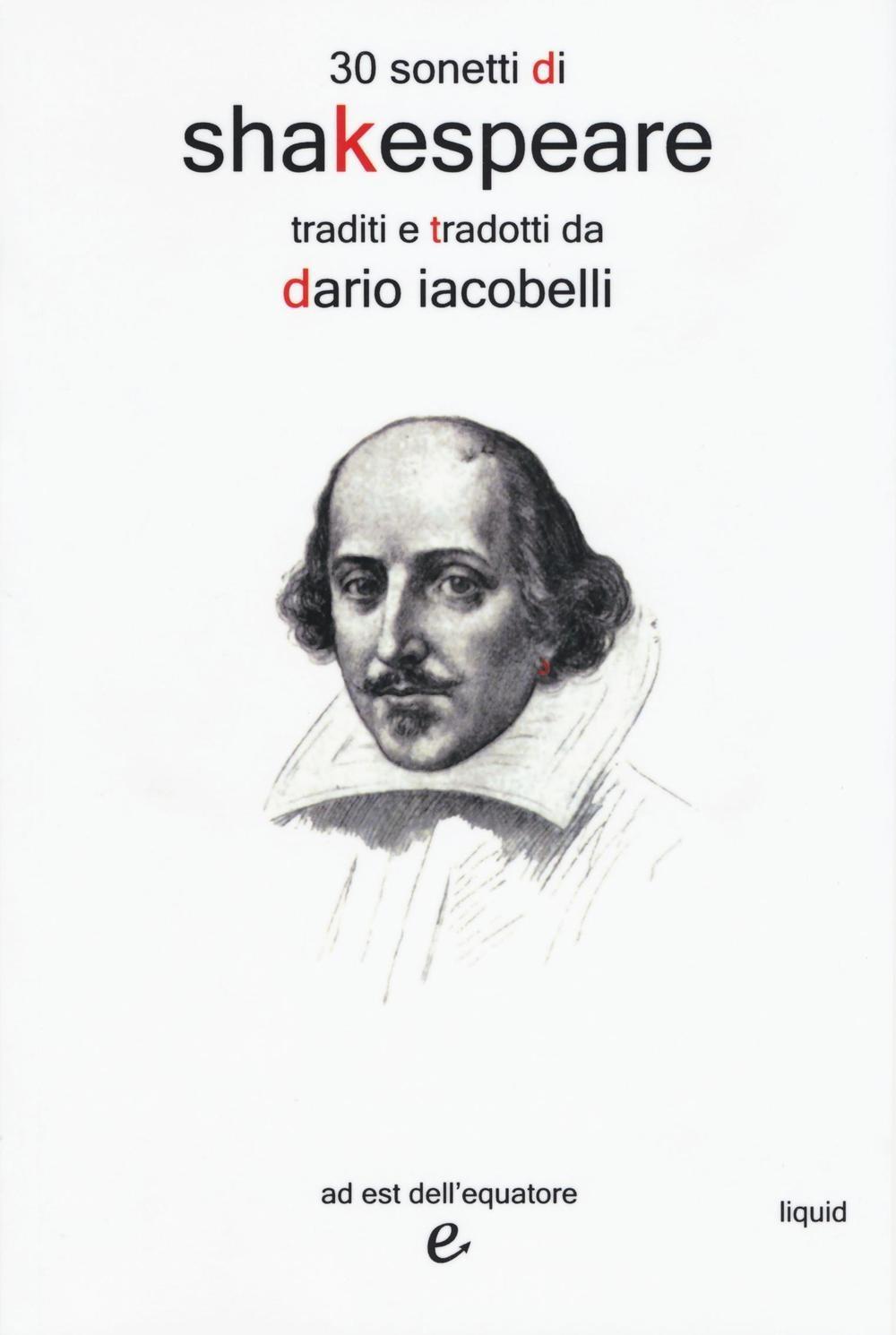 Vorderes Coverbild 30 sonetti di Shakespeare traditi e tradotti da Dario Iacobelli. Testo inglese a fronte
