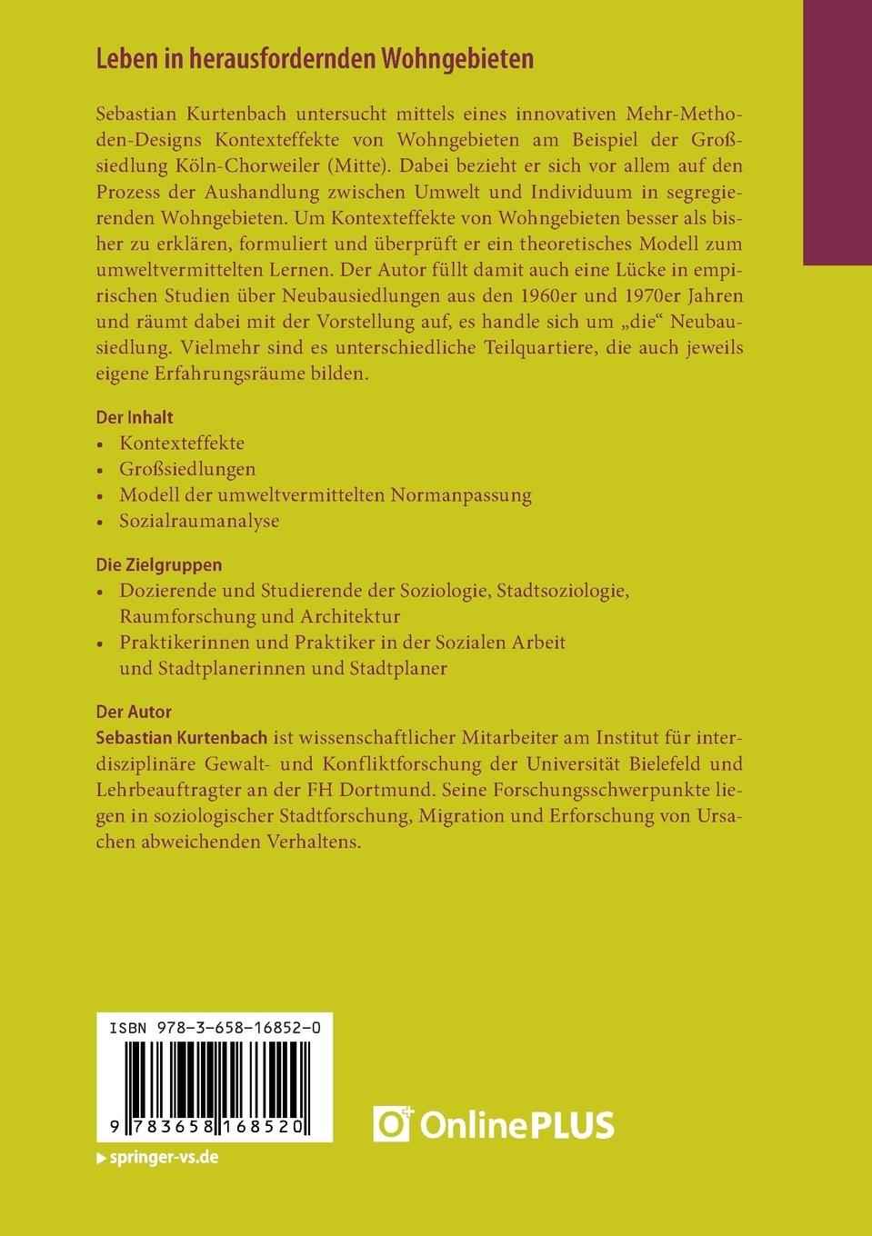 Rückseitencover Leben in herausfordernden Wohngebieten