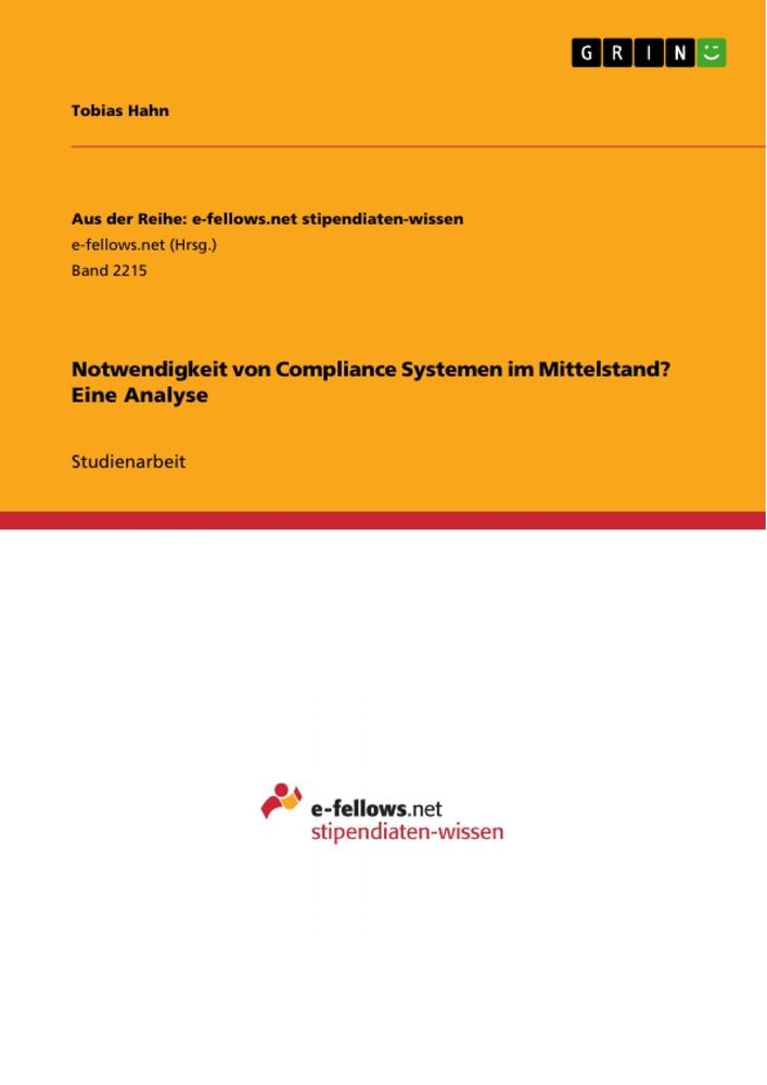 Vorderes Coverbild Notwendigkeit von Compliance Systemen im Mittelstand? Eine Analyse