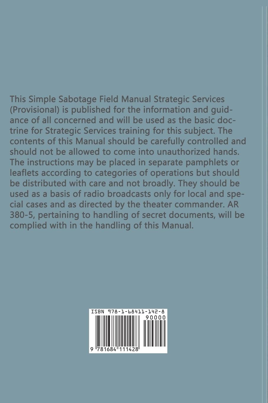 Rückseitencover Simple Sabotage Field Manual