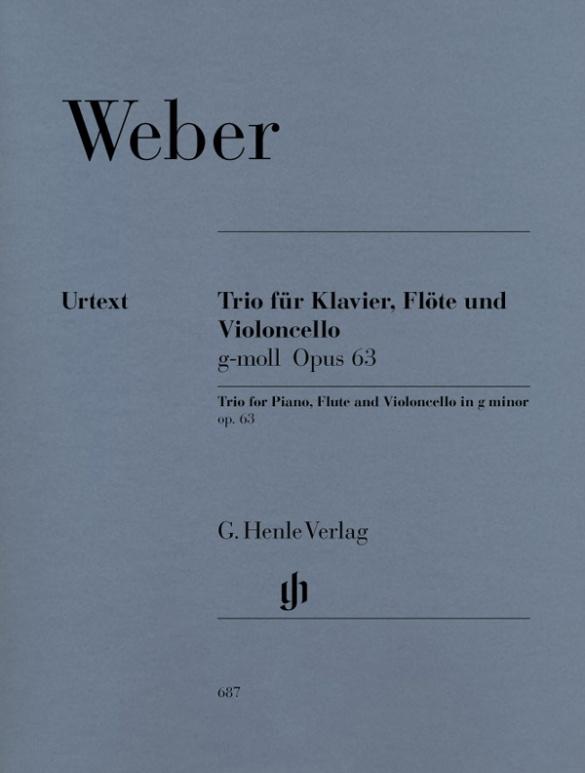Vorderes Coverbild Weber, Carl Maria von - Trio g-moll op. 63 für Klavier, Flöte und Violoncello