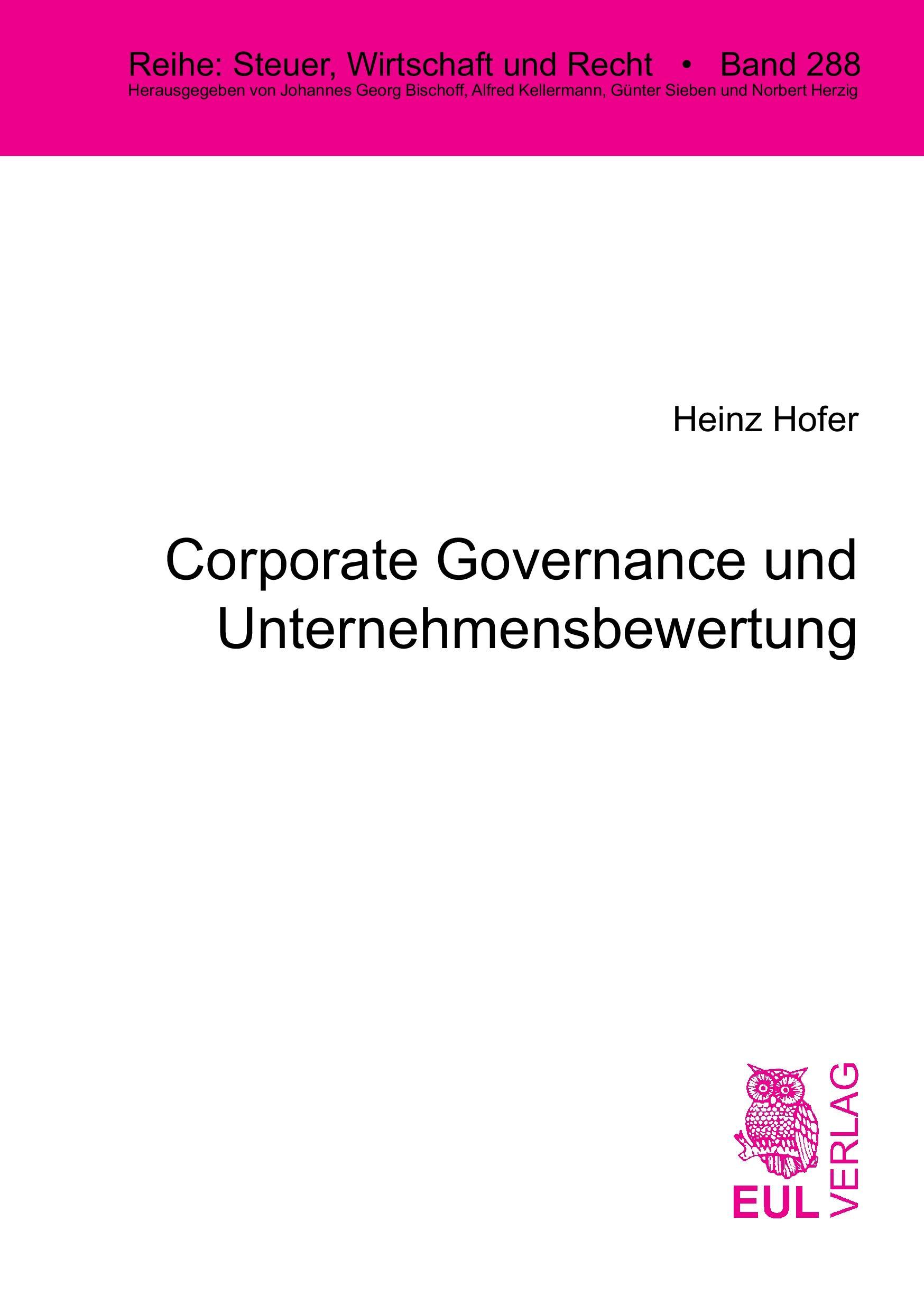 Vorderes Coverbild Corporate Governance und Unternehmensbewertung