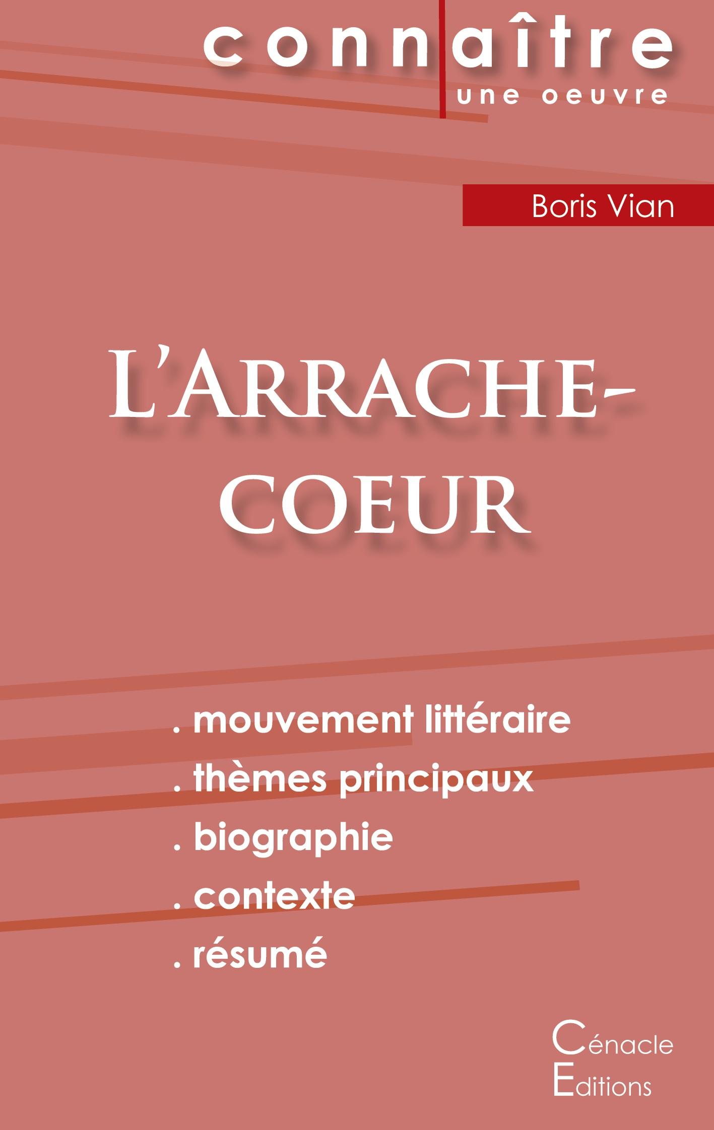 Vorderes Coverbild Fiche de lecture L'Arrache-coeur de Boris Vian (Analyse littéraire de référence et résumé complet)
