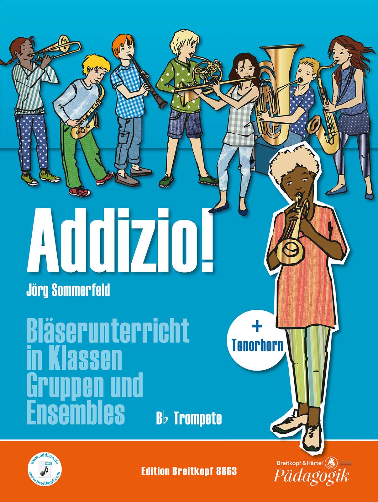 Vorderes Coverbild Addizio! Schülerheft Trompete
