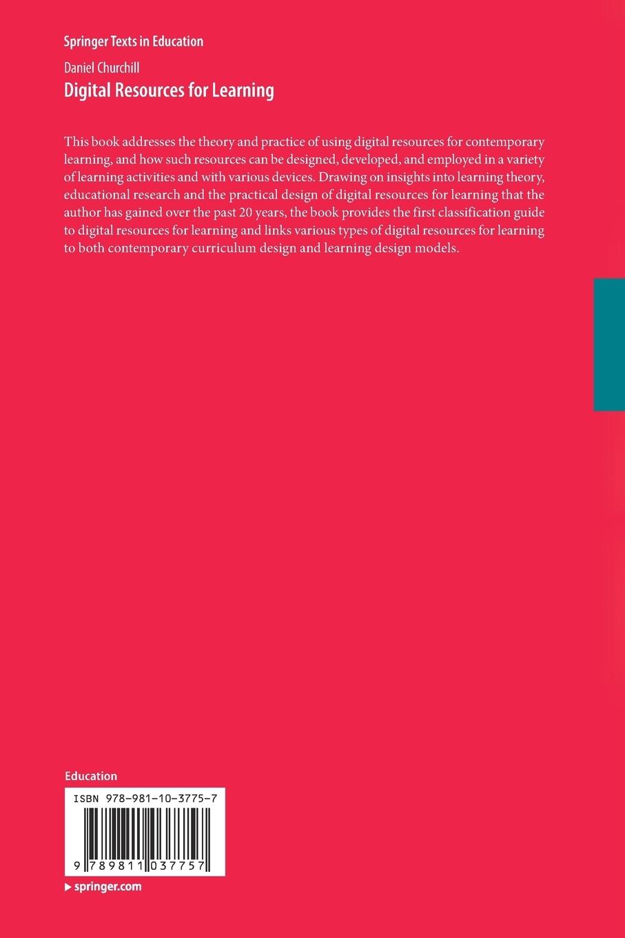 Rückseitencover Digital Resources for Learning