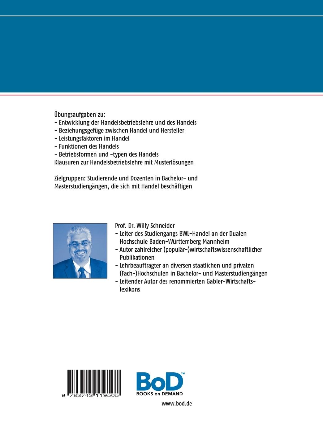 Rückseitencover Arbeitsbuch Grundlagen der Handelsbetriebslehre