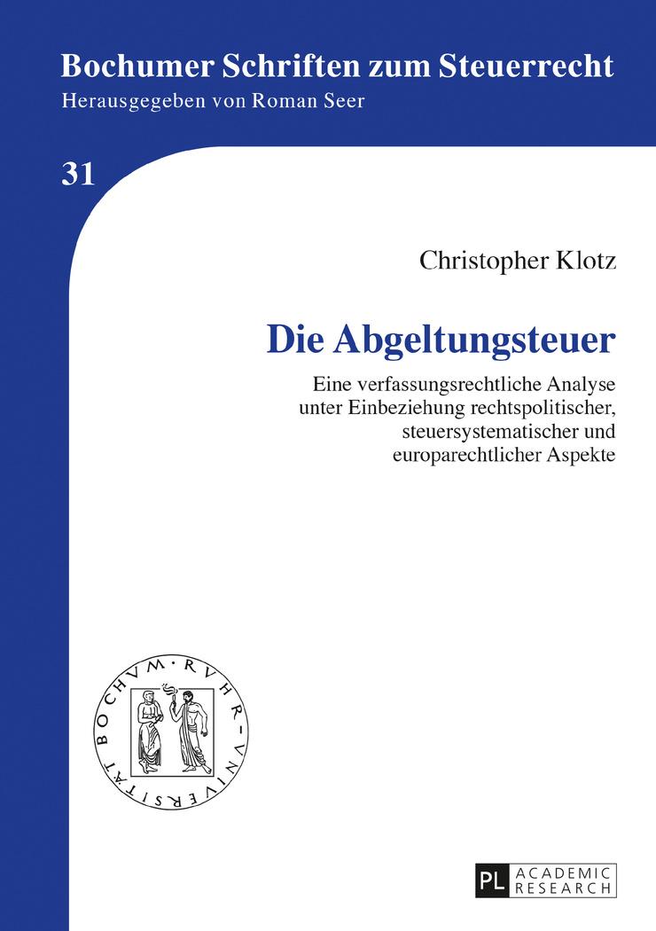 Vorderes Coverbild Die Abgeltungssteuer