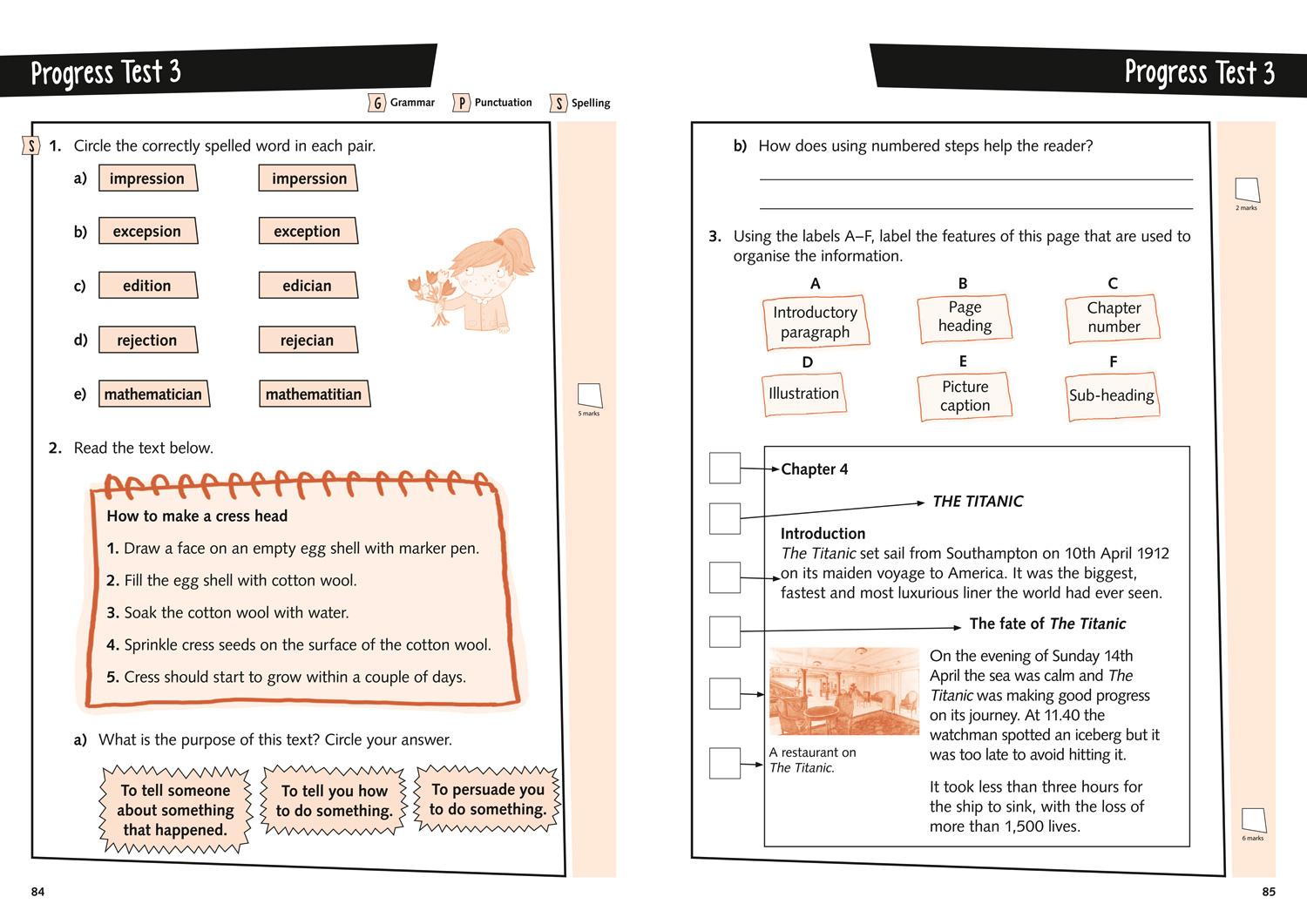Beispielinhalt (Bild) Year 4 English Targeted Practice Workbook