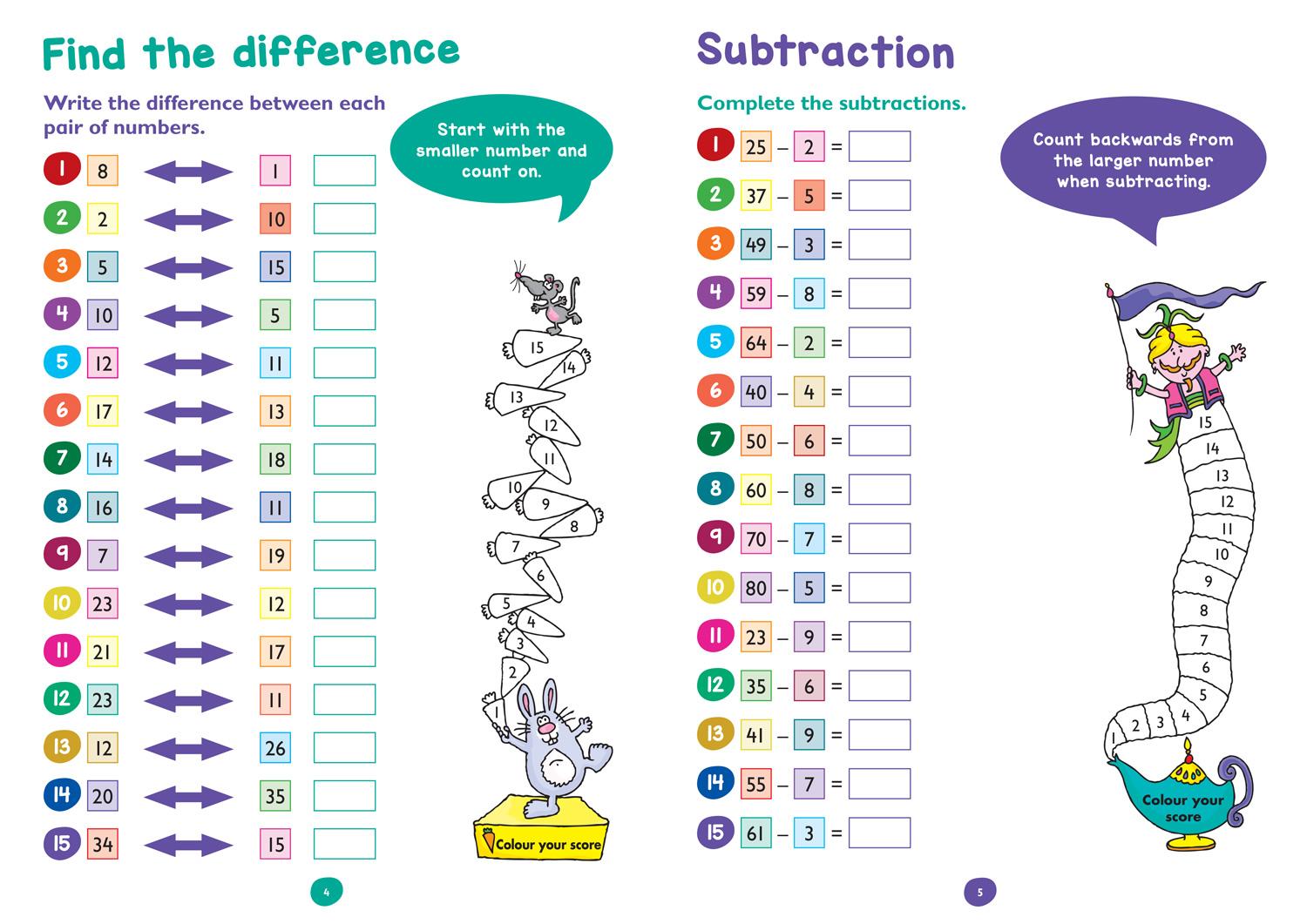 Beispielinhalt (Bild) Maths Quick Quizzes Ages 5-7