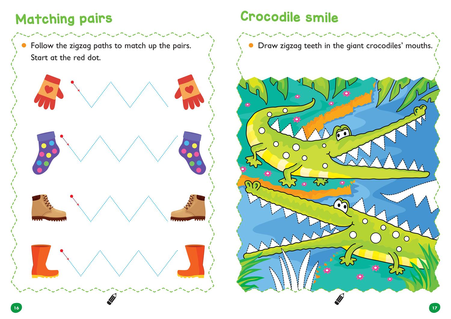 Beispielinhalt (Bild) Pen Control Age 3-5 Wipe Clean Activity Book