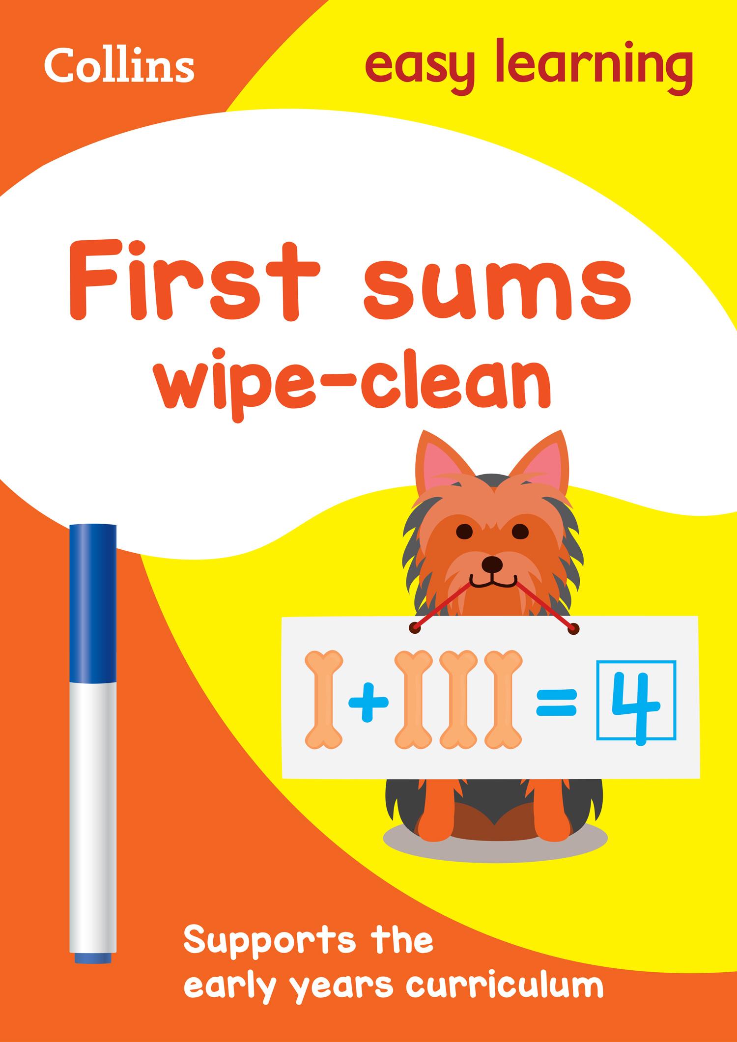 Vorderes Coverbild First Sums Age 3-5 Wipe Clean Activity Book