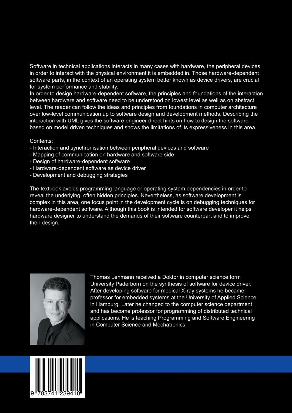 Rückseitencover Hardware-dependent Software