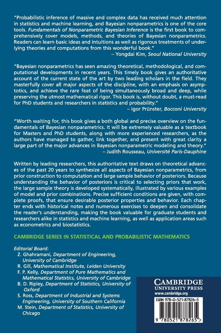 Rückseitencover Fundamentals of Nonparametric Bayesian             Inference