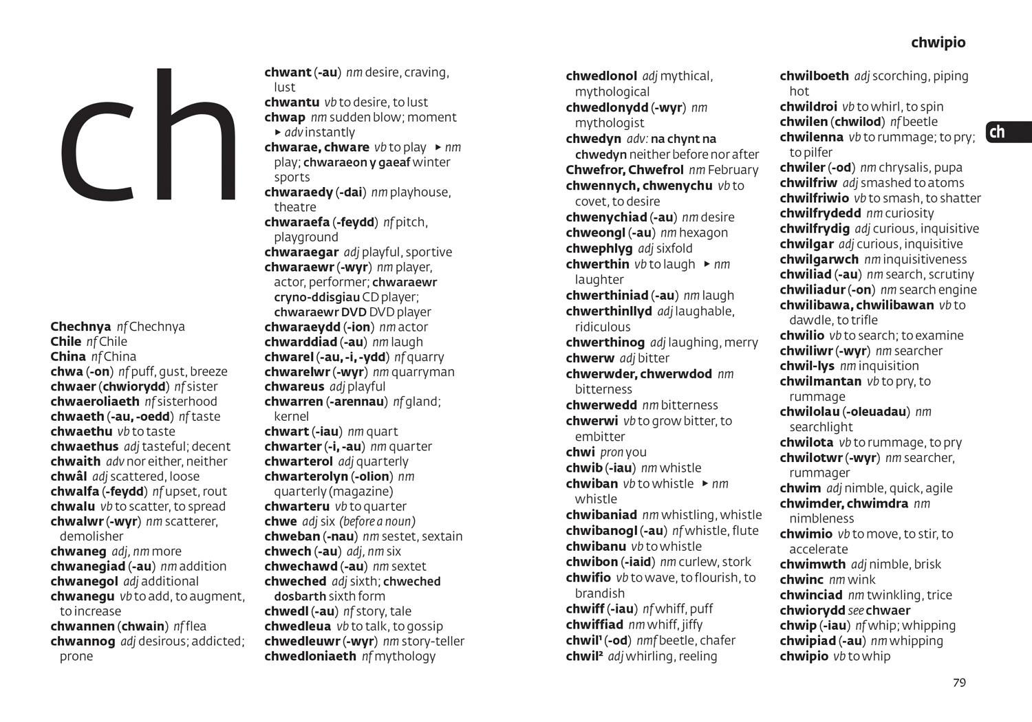 Beispielinhalt (Bild) Spurrell Welsh Pocket Dictionary