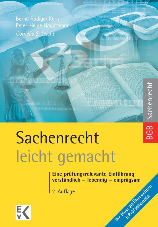 Vorderes Coverbild Sachenrecht - leicht gemacht