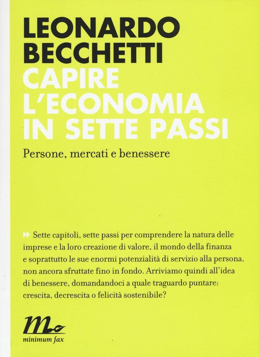 Vorderes Coverbild Capire l'economia in sette passi. Persone, mercati e benessere