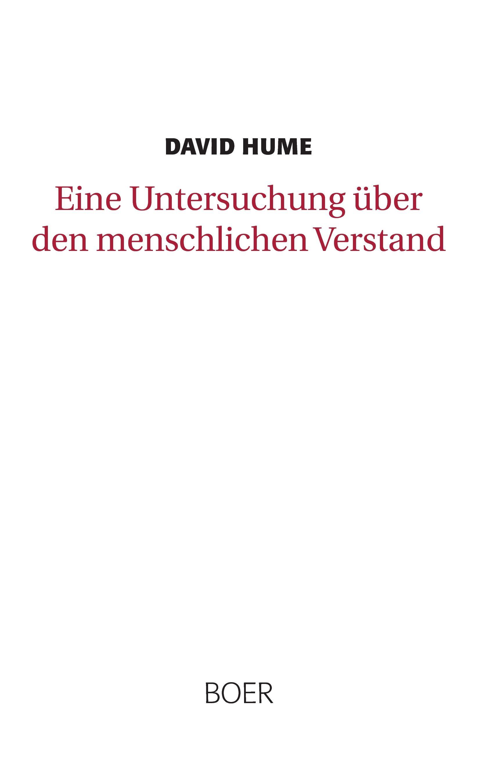 Vorderes Coverbild Eine Untersuchung über den menschlichen Verstand