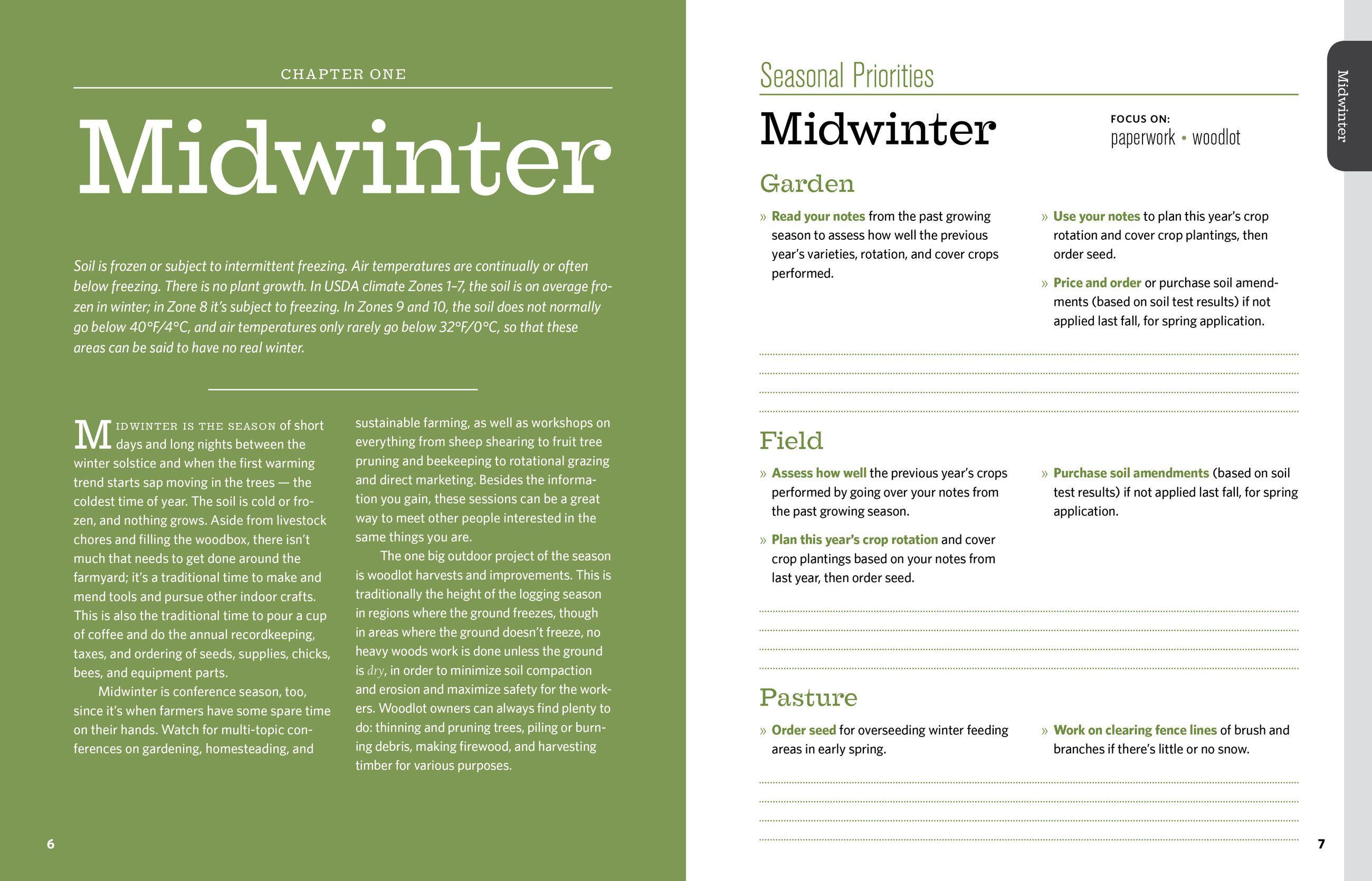 Beispielinhalt (Bild) The Backyard Homestead Seasonal Planner