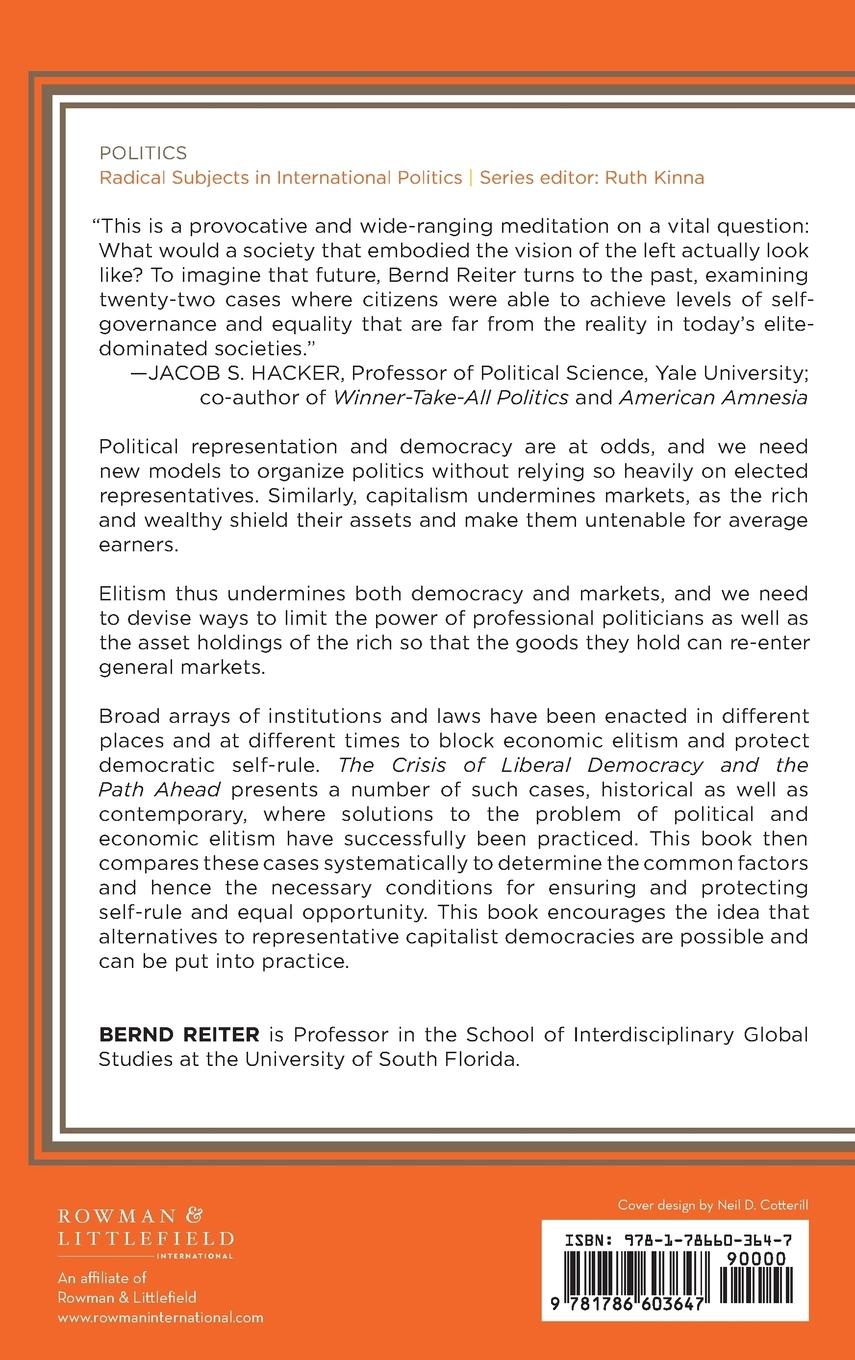 Rückseitencover Crisis of Liberal Democracy and the Path Ahead
