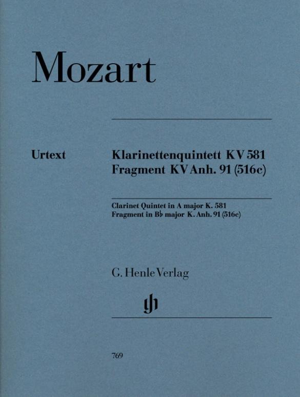 Vorderes Coverbild Mozart, Wolfgang Amadeus - Klarinettenquintett A-dur KV 581 und Fragment KV Anh. 91 (516c)