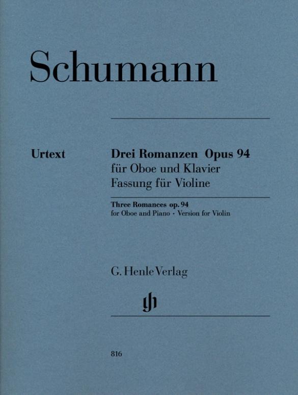 Vorderes Coverbild Schumann, Robert - Drei Romanzen op. 94 für Oboe und Klavier