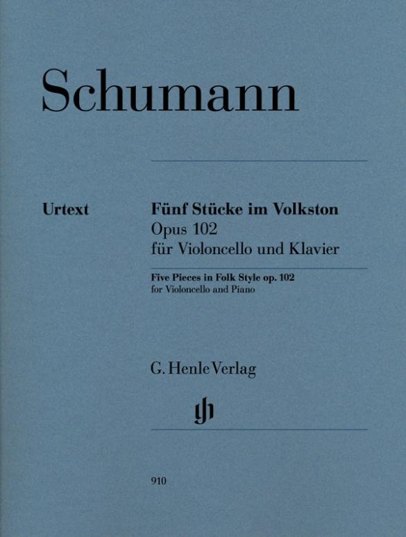 Vorderes Coverbild Schumann, Robert - Fünf Stücke im Volkston op. 102 für Violoncello und Klavier