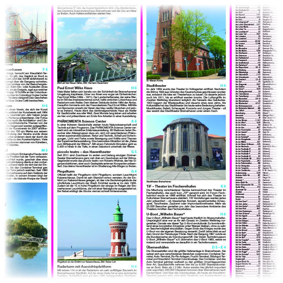 Beispielinhalt (Bild) Bremerhaven. Stadtplan 1 : 16 000