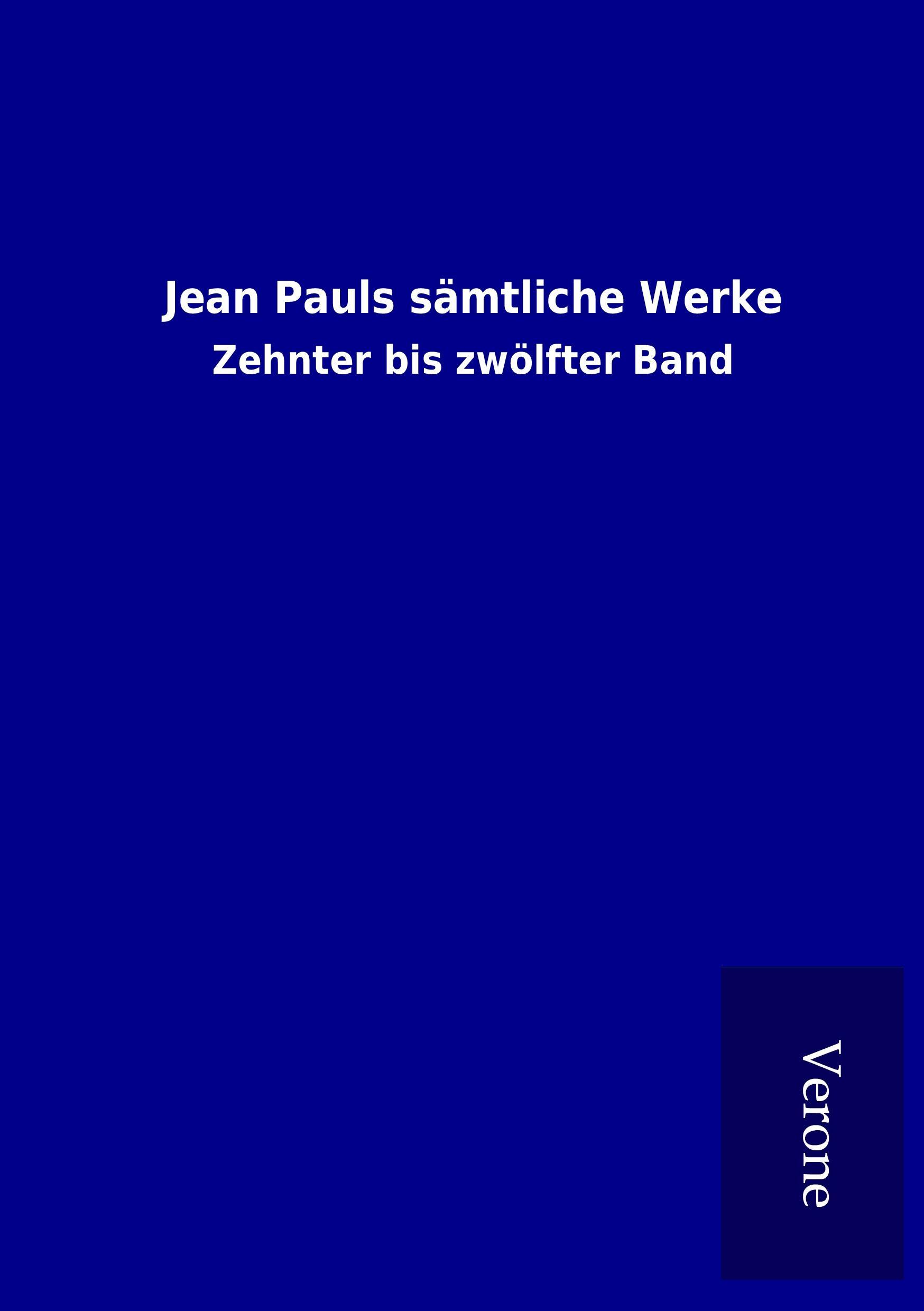 Vorderes Coverbild Jean Pauls sämtliche Werke