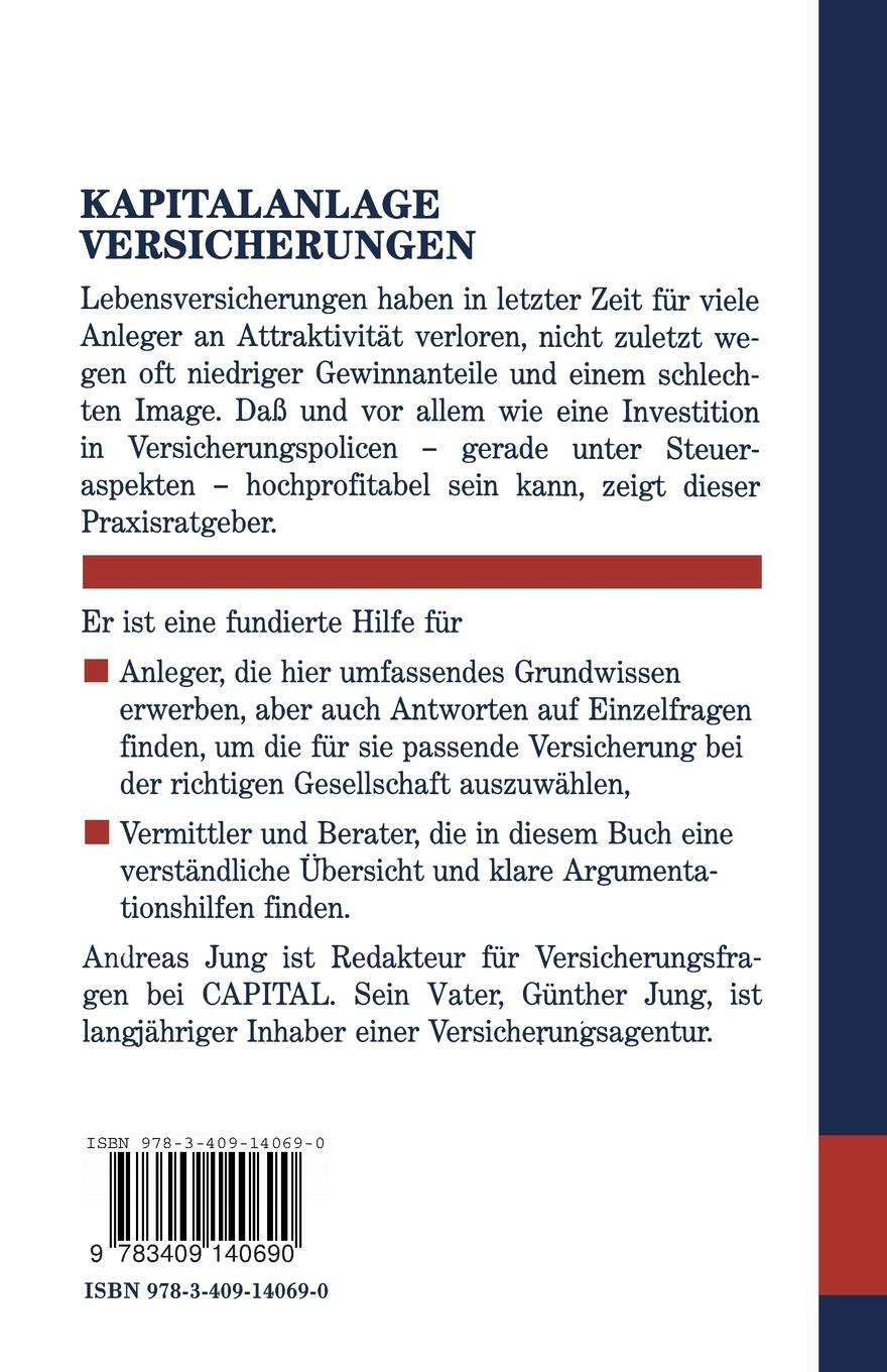 Rückseitencover Kapitalanlage Versicherungen