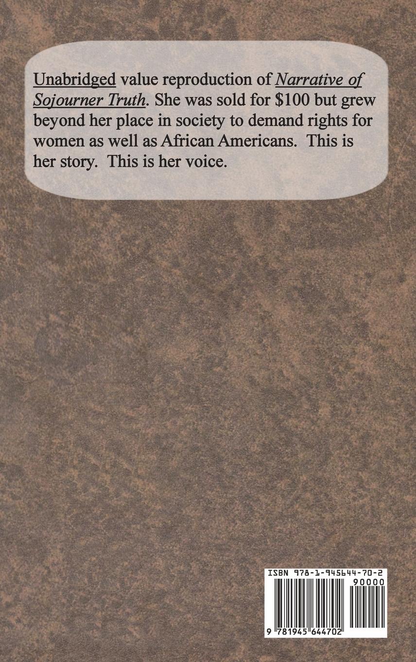 Rückseitencover Narrative of Sojourner Truth