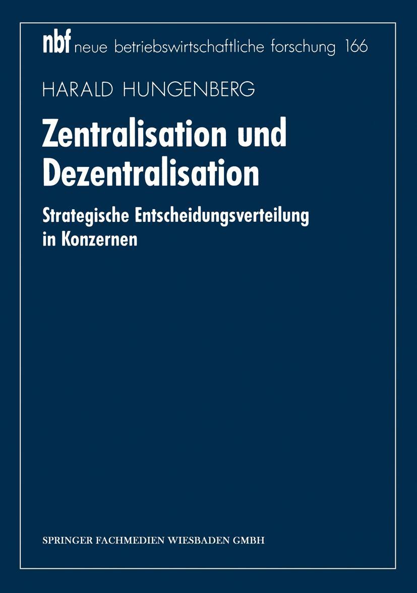Vorderes Coverbild Zentralisation und Dezentralisation