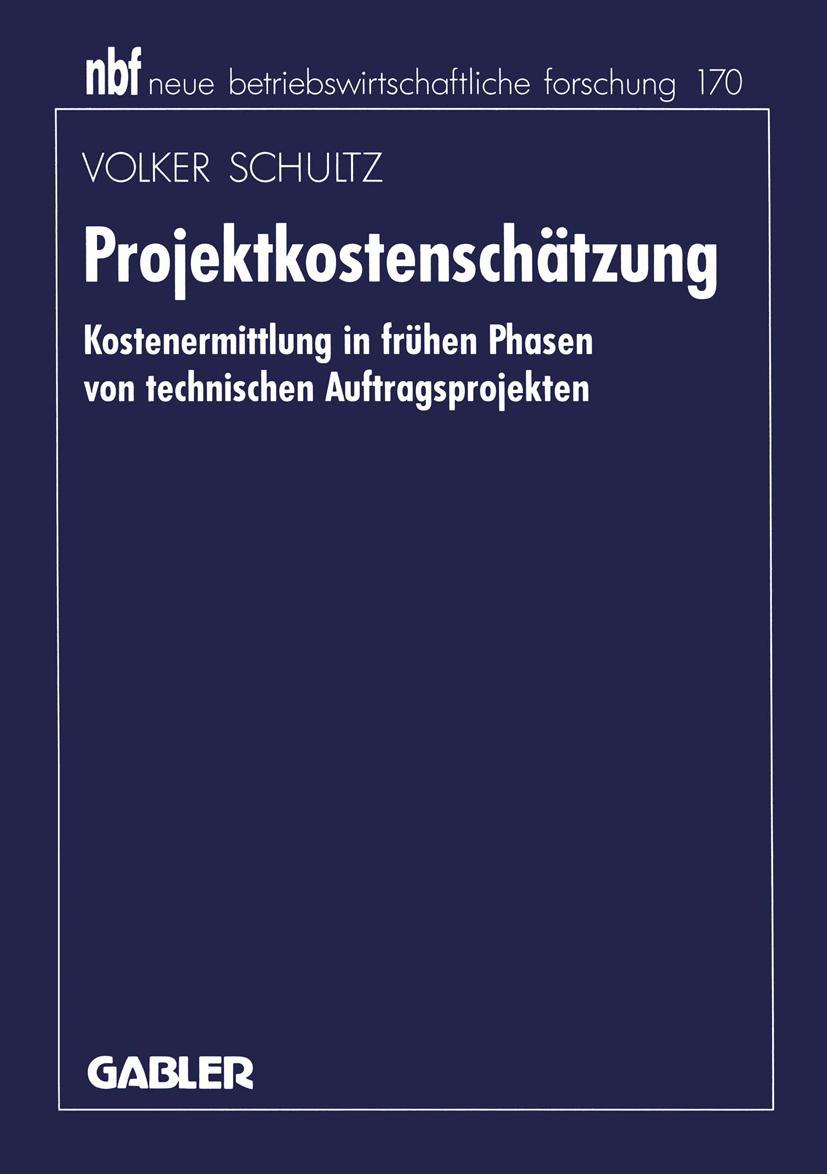 Vorderes Coverbild Projektkostenschätzung