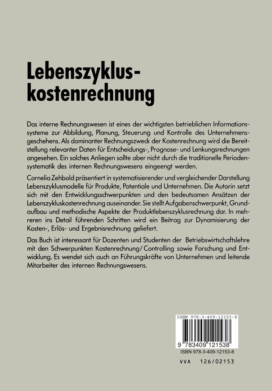 Rückseitencover Lebenszykluskostenrechnung
