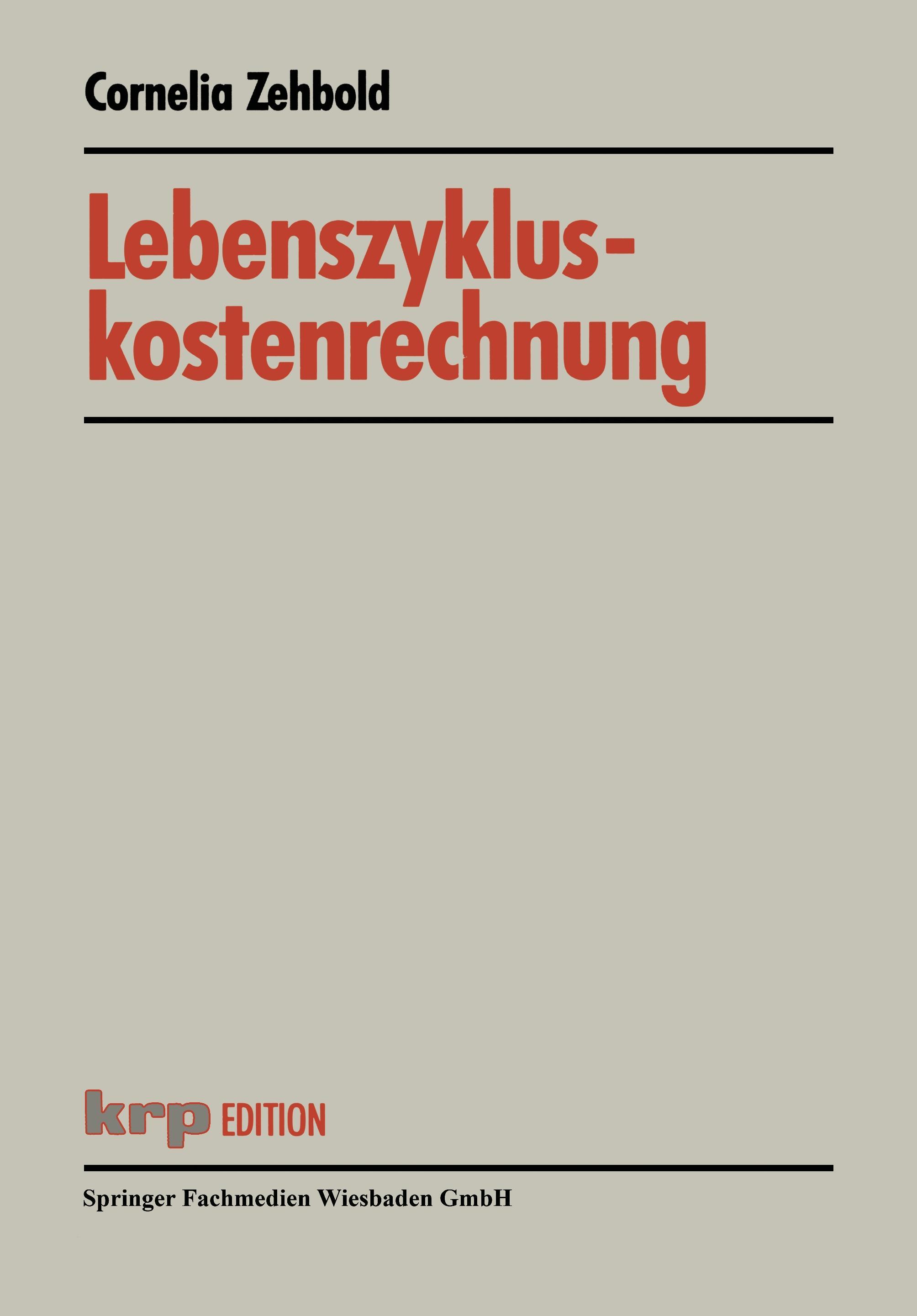 Vorderes Coverbild Lebenszykluskostenrechnung