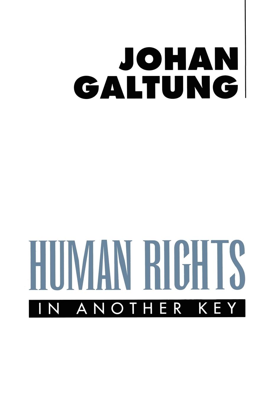 Vorderes Coverbild Human Rights in Another Key