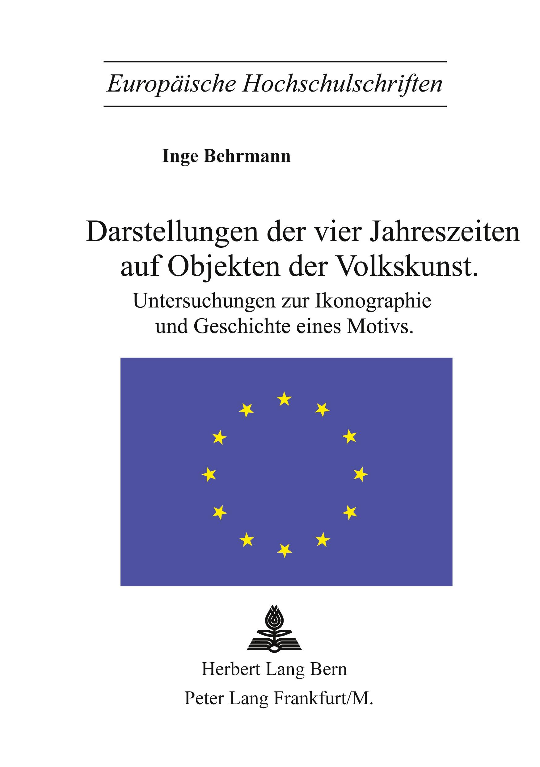 Vorderes Coverbild Darstellung der vier Jahreszeiten auf Objekten der Volkskunst