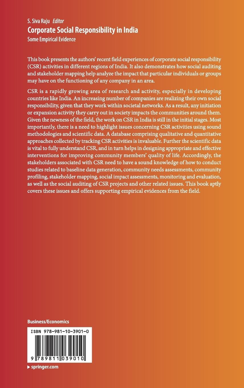 Rückseitencover Corporate Social Responsibility in India