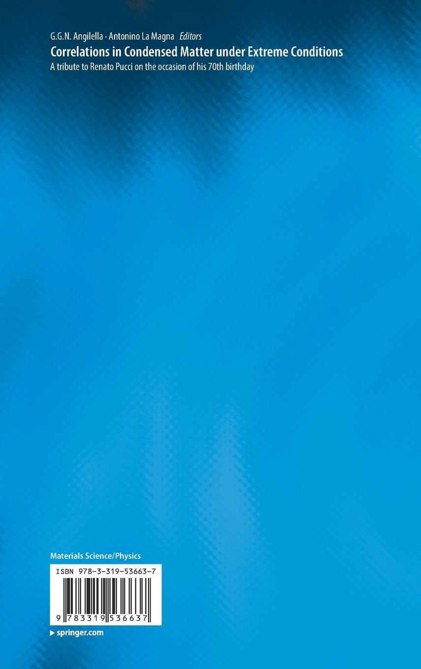 Rückseitencover Correlations in Condensed Matter under Extreme Conditions