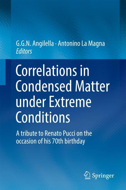 Vorderes Coverbild Correlations in Condensed Matter under Extreme Conditions