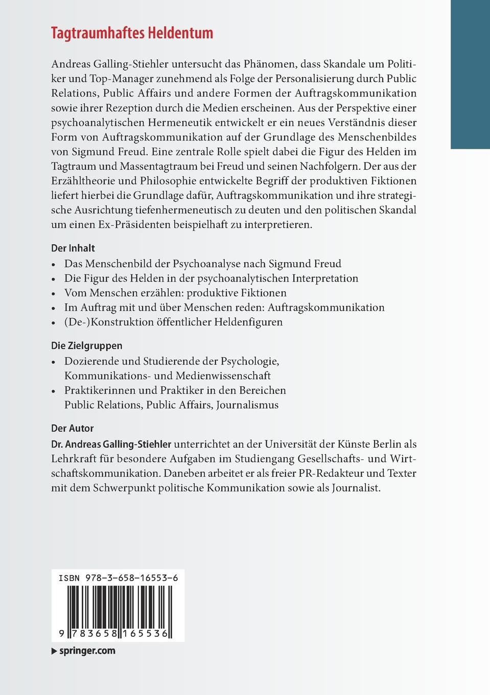 Rückseitencover Tagtraumhaftes Heldentum