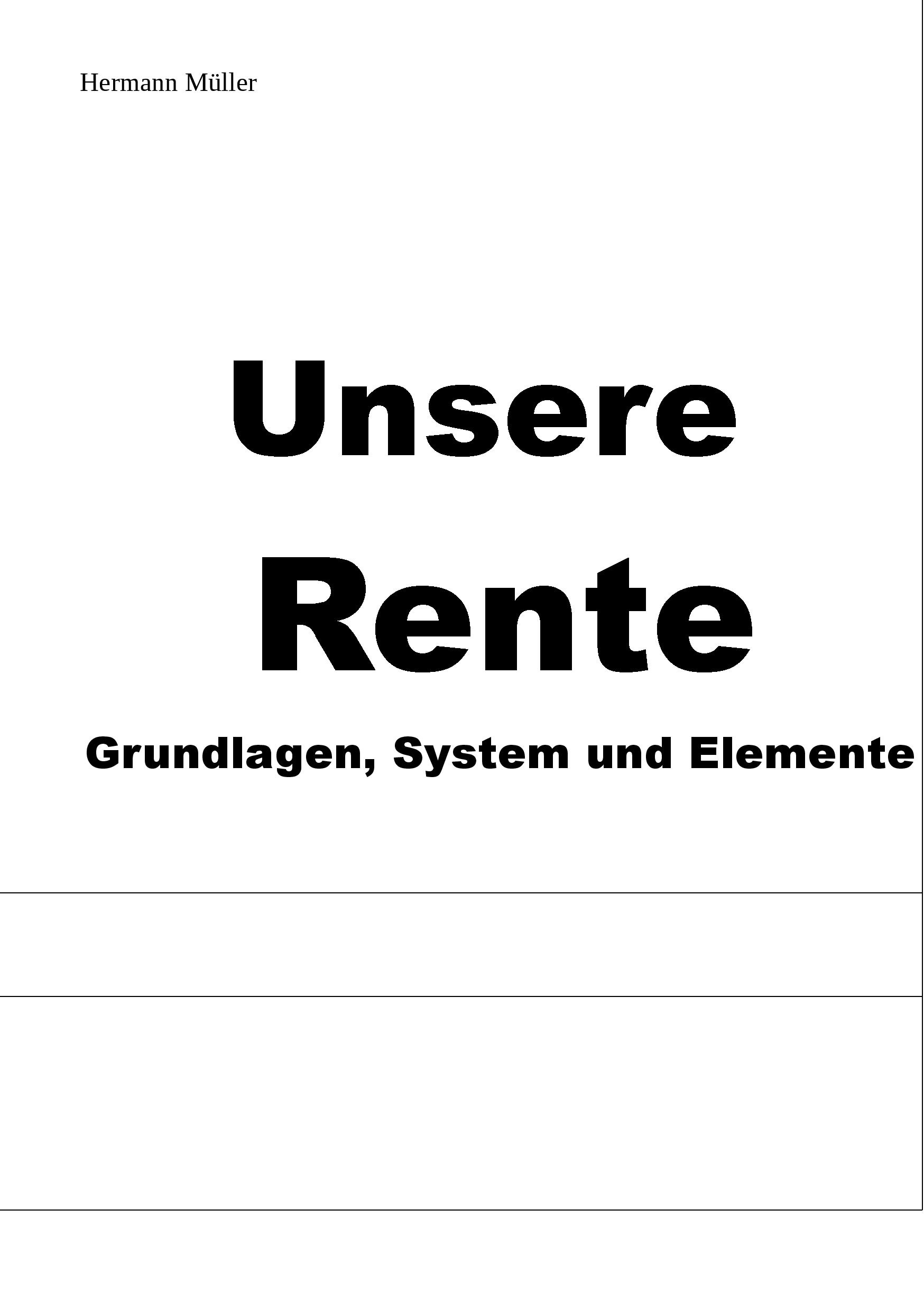 Vorderes Coverbild Unsere Rente